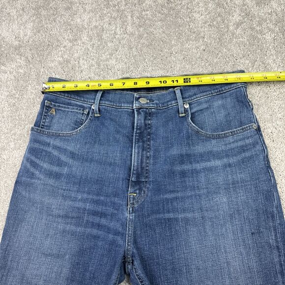 ABLE Jean Shorts Denim Raw Hem Cut Off Size 32 Mid Rise - Picture 6 of 9